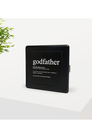 Bk Home Baba Godfather Tasarımlı Siyah Metal Sigara Tabakası-14