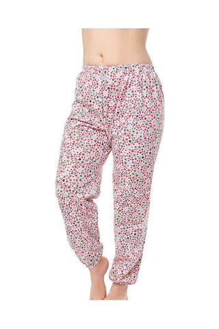 Seher Kadın Uzun Tek Alt Pijama Çiçek Desenli Kışlık Battal Boy -(529000450)