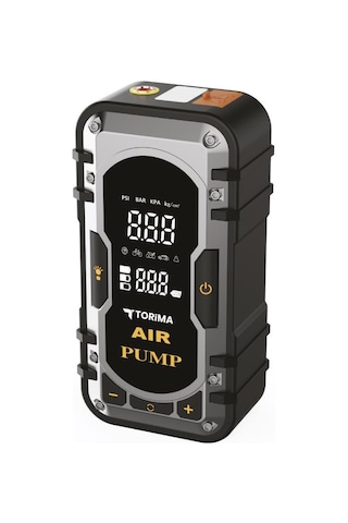Torima APS-02 Taşınabilir Dijital Ekranlı Araç Akü Takviyeli Powerbank Işıklı Oto Hava Kompresörü