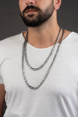 So Chic Zincir Örgü Model Çelik Erkek Kolye Çelik