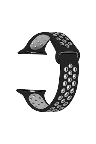Microsonic Apple Uyumlu Watch 6 44Mm Sport Band Kordon Siyah Gri