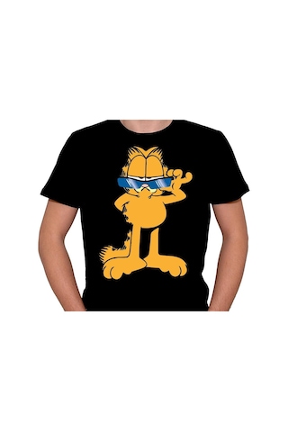 Garfield Cat Gözlüklü Kedi Hippi Tişört Unisex T-shirt 001