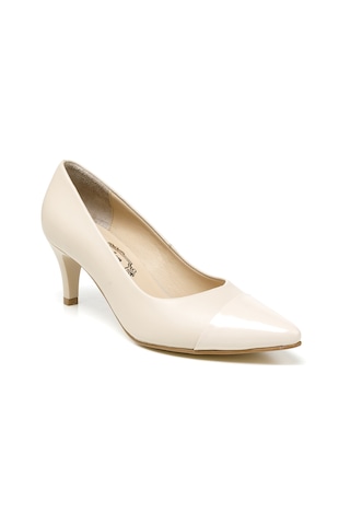 Topuklu/ Stiletto Kadın Rc-4007 Deriden Krem Krem