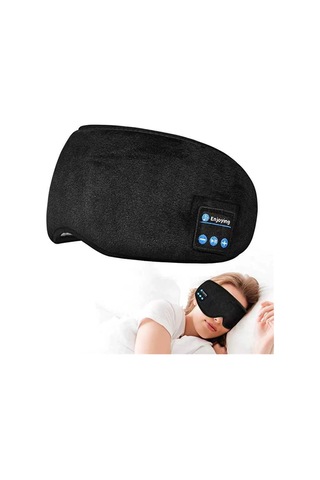 Jeemson Mavi 3d Bluetooth Göz Maskesi - Akıllı Kablosuz Müzik Ve Konuşma Fonksiyonu,透气 Uyku Için Işık Engelleme, Ergonomik Tasarım