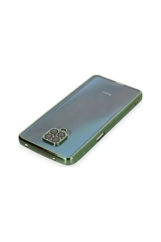 Newface Xiaomi Redmi Note 9 Pro Kılıf Razer Lensli Silikon - Yeşil
