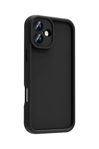 Ariatech İphone Uyumlu 16 Kılıf Kamera Korumalı Ananas Kapak - Siyah Siyah