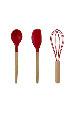 Cook With Love Ahşap Saplı Silikon Servis Seti