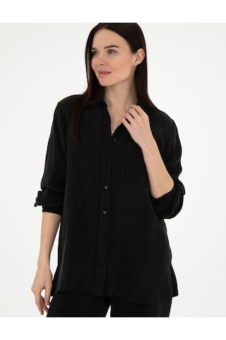 Pierre Cardin Kadın Gömlek Desenli 50305757-vr046 Siyah
