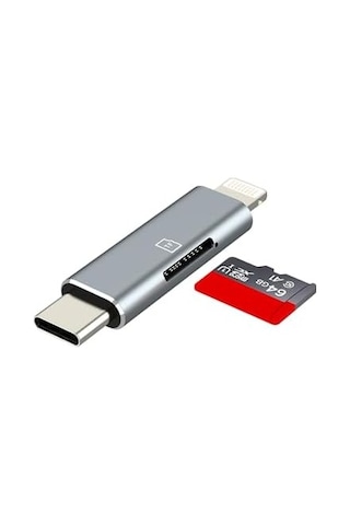 Usb C Yıldırım Mikro Sd Kart Okuyucu 2in1 İphone16 15 14 Pro Adaptörü İçin Dijital Kamera Tf Bell