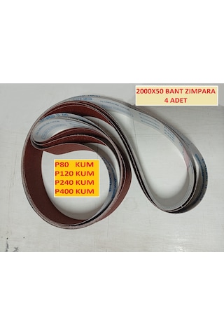 Sonsuz Bant Zımpara Yumuşak Bez 2000x50 4 Lü Karma Paket