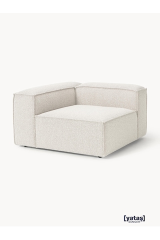 Most Mollis Köşe Modül Berjer Silinebilir 01 Lüks Bukle Beyaz Kum Beyaz