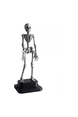 3d Baskı Gri Dans Eden İskelet Akvaryum Hava Taşı 18,5 Cm