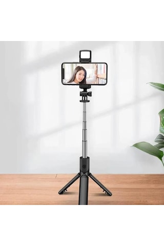 Torıma S03 Tripod Çok Amaçlı Kumandalı Kablosuz Siyah Selfie Çubuğu Siyah