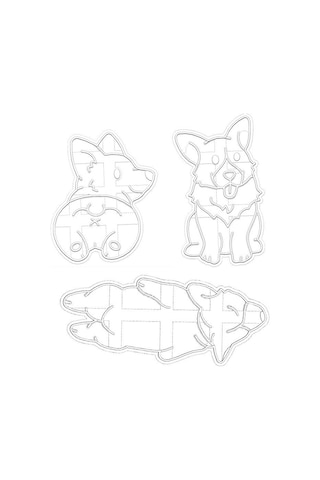 Çizgi Film Karakterli 3 Parçalı Beyaz Plastik Kek Kalıbı Diğer