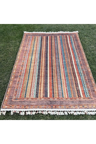 Tuğra Halı Şal 10630 Fırsat Etnik Desenli Modern Kilim