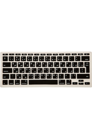 Apple Uyumlu MacBook Air 11 Arapça Klavye Koruyucu A1370 A1465 Uyumlu Esnek Silikon Toz Koruma Kaplama Siyah