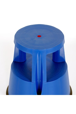 Snapper Mağaza Için Çift Katlı Kaymaz Tekerlekli Tabure Mavi Renk