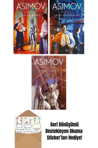 Çıplak Güneş Robot Serisi 2. Kitap + Çelik Mağaralar Robot Serisi 1. Kitap + Vakıf Ve Dünya Vakıf Serisi 5. Kitap