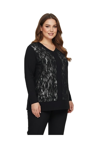 Wearon Kadın Siyah V Yaka Taşlı Bluz Bgl-st05148 Siyah