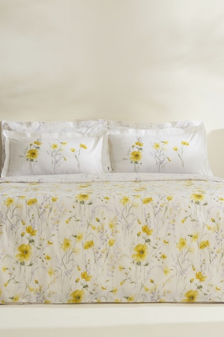 Karaca Home Rosella %100 Pamuk Çift Kişilik Nevresim Takımı Sarı Sarı