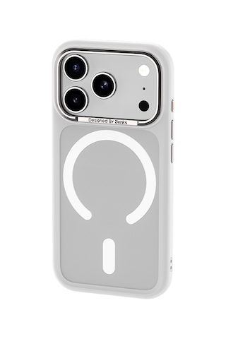 Apple Uyumlu iPhone 17 Pro Kılıf M-safe Şarj Özellikli Benks Mist C-magnet Kapak Beyaz Beyaz