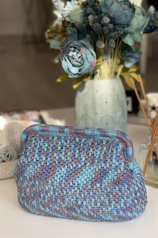 El Yapımı Gök Mavisi Basic Örgü El Çantası Gök Mavisi