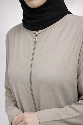 Bilenler Fermuarlı Viskon Namaz Elbisesi /ferace Bej