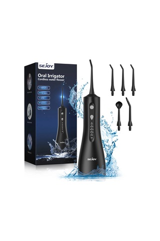 Sejoy Diş Duşu Diş Ağız Duşu İplik Diş Çekme Ağız Çamaşır Makinesi 5 Nozzels 5 Black Germany