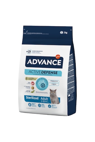 Advance Sterilised Hindi Etli Kısırlaştırılmış Yetişkin Kedi Maması 3 KG