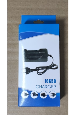 2 Yuvalı 18650 Lion Pil Şarj Aleti+2 Ad 3.7V 2000 Mah Pil