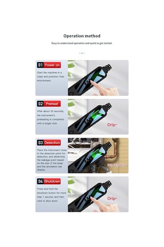 Trendooze Yanıcı Yanıcı Test Taşınabilir Taşınabilir Kaçak Kaçak Gazlar Gaz Gaz Elde Doğal Dedektörü Cihazı Qf