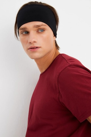Erkek Pamuklu Penye Kaymaz Ultra Hafif Spor Geniş Saç Bandı Bandana - Tek Ebat / Lacivert Lacivert