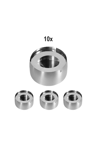 10 Adet Çelik 7 Cm Kafe Restaurant Lokanta Yuvarlak Kül Tablası Küllük Cin956-10