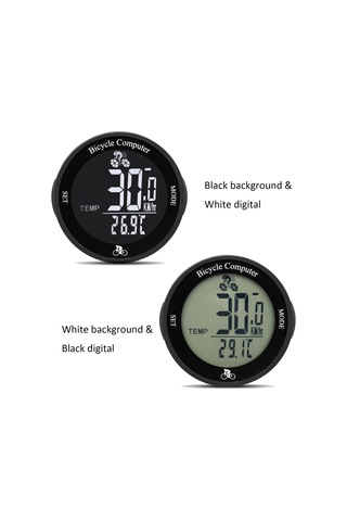 Aubyhe Siyah Arka Planlı Bisiklet Bilgisayarı, Led Işık Ve Canlı Veri Kaydı Hız, Mesafe, Kalori Çok Renkli