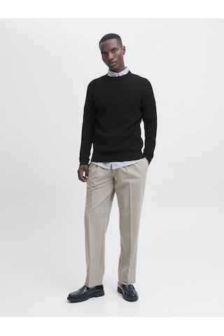 Jack & Jones Jack Jones Erkek Desenli Örgü Kazak 12283381 Siyah