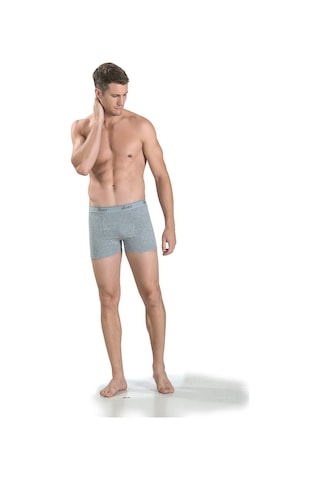 Jiber Erkek 156 Boxer Likralı 6 Lı Paket Gri