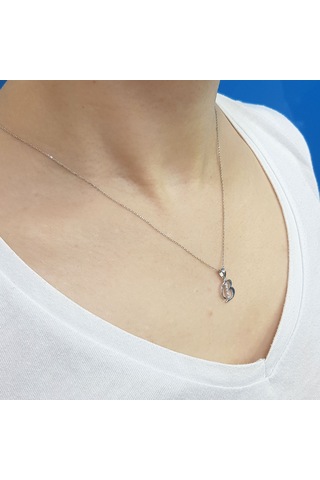 Lova Pırlanta B Harfi Kolye - 2080004