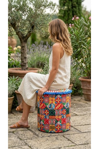 Solea Clover Puf Sarı