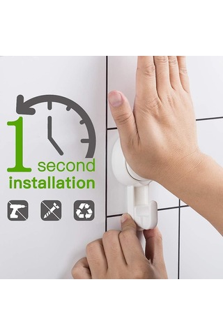 4'lü Plastik Vakumlu Kanca Seti Yeni Güçlü Vakumlu Duvar Kancası/havlu Askısı Bornoz Taç Palto Vakumlu Bez, Mutfak Banyo Eşyaları Çok Renkli