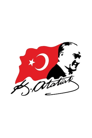Mustafa Kemal Atatürk Gazi Başbuğ Ve Türk Bayrağı Sticker 00388