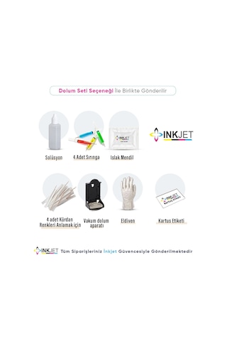 HP Bitmeyen Kartuş Tank Sistemi 2630 2620 2633 304Full Set Dolu