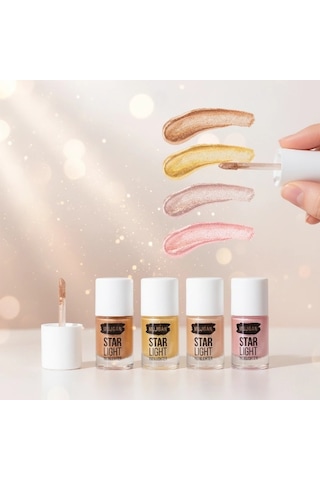 4'lü Likit Highlighter Aydınlatıcı Seti Altın
