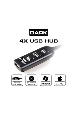 Dark DK-AC-USB24 Connect Master 4 Port USB Çoklayıcı