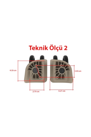 Keo-plus Pp Valiz Tekerleği Sağ Ve Sol Krem Renk Altın