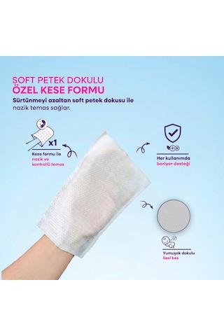 Med-cover Baby Pişik Önleyici Bakım Mendil Seti Parfümlü 50'li + Parfümsüz 50'li + 2 Kese + 2 Cep Boy 3'lü