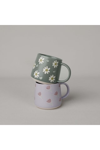 Linens Tulip Seramik 400 Ml Kupa Lila Lila