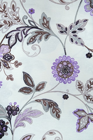 Duck Çiçekli Kırlent Kılıfı Bej Lila V1 40x40 Bej