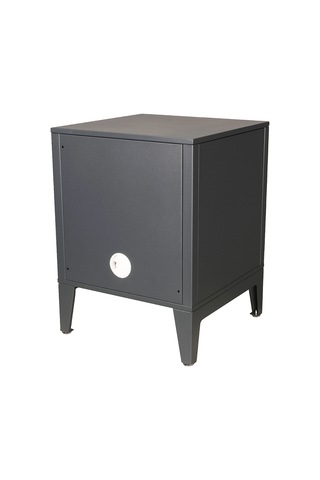 Lande Ziglat Serisi Kilitli Metal Home Office Dolabı %70 Perfore Kapaklı Antrasit Gri Ral 7016 450x450x450 Mm