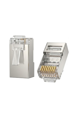 Veggieg Cat5e Metal Rj45 Jack Ethernet Konnektörü Altın Kaplama 102 Adet