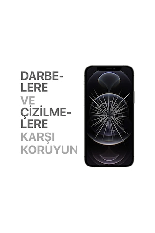 Apple iPhone Uyumlu 12/12 Pro Için Ekstra Güçlü Tam Koruma Sağlayan Lazer Kesim Premium Ekran Koruyucu